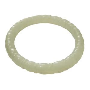 Antique Chinese Carved Bowenite "Suzhou Jade" Bangle Bracelet